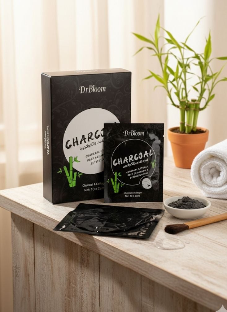 دكتور يلوم  قناع دكتور بلوم للتنظيف العميق بالفحم مع فحم الخيزران قناع وجه لإزالة السموم والتحكم في الزيوت وتنظيف المسام - Image 2